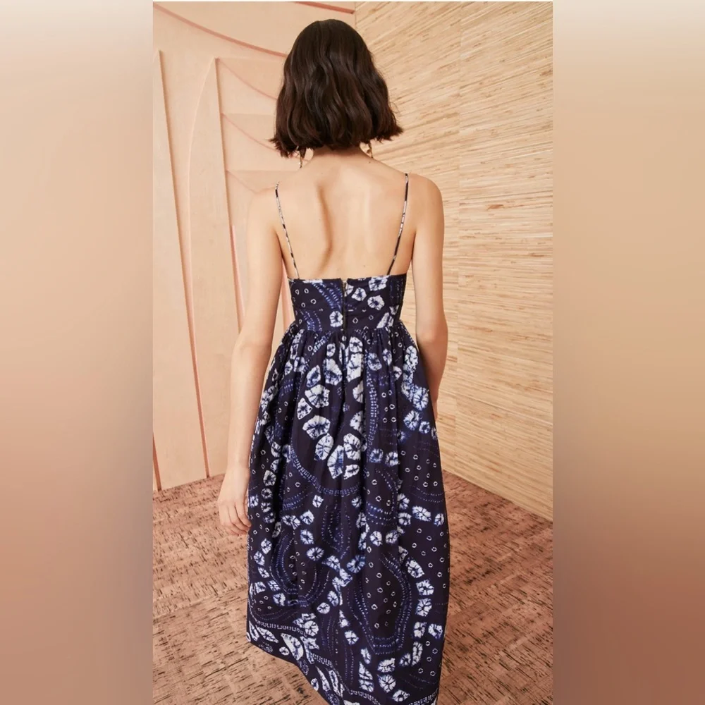 Ulla Johnson Mariza Dress Indigo Handmade Size 4 - Picture 2 of 9